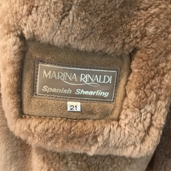 ❤️. HOST PICK! *** MARINA RINALDI SPANISH SHEARLING COAT - Picture 6 of 16